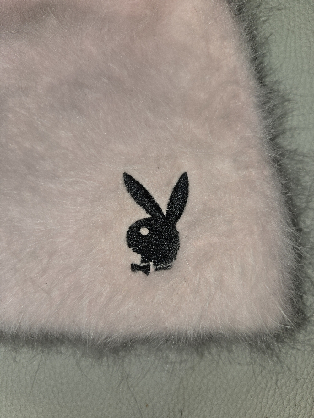 VHTF Playboy Pink Fuzzy Angora Beanie Toque Wool Rabbit Hair Y2K Blk Bunny Logo✨
